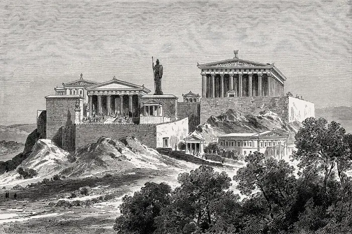 Framed Print : Reconstruction of the Acropolis of Athens Framed Print : Reconstruction of the Acropolis of Athens