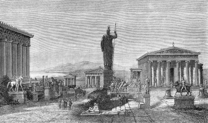 Framed Print : Reconstruction of the Acropolis of Athens