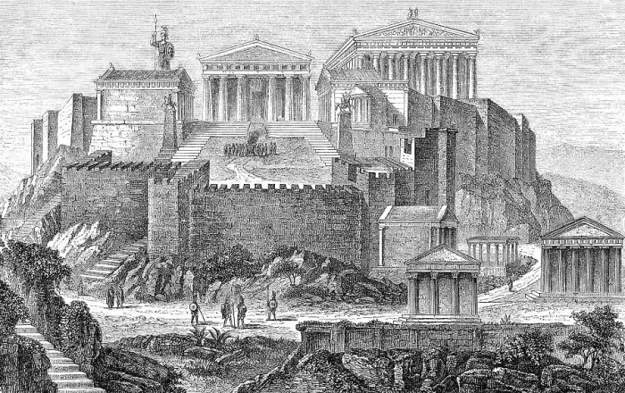 Framed Print : Reconstruction of the Acropolis of Athens Framed Print : Reconstruction of the Acropolis of Athens
