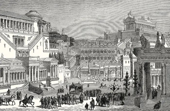 Framed Print : Reconstruction of the Forum Romanum in ancient Rome Framed Print : Reconstruction of the Forum Romanum in ancient Rome