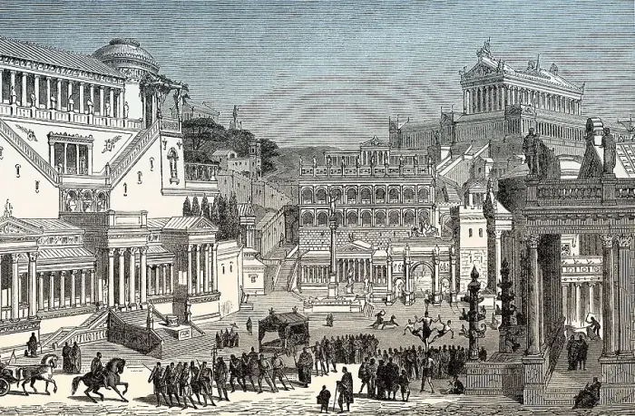 Framed Print : Reconstruction of the Forum Romanum in ancient Rome Framed Print : Reconstruction of the Forum Romanum in ancient Rome