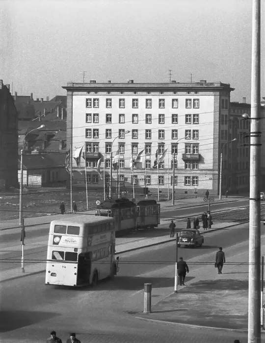 Framed Print : Reconstruction, new buildings, 1945
