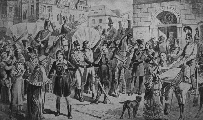 Framed Print : Recruiting volunteers in Breslau