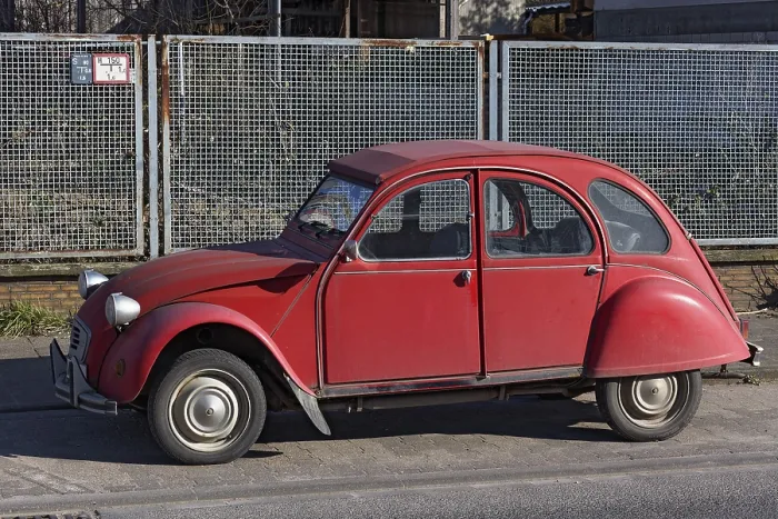 Framed Print : Red 2 CV6 Club on the road, Citroen Ente Framed Print : Red 2 CV6 Club on the road, Citroen Ente