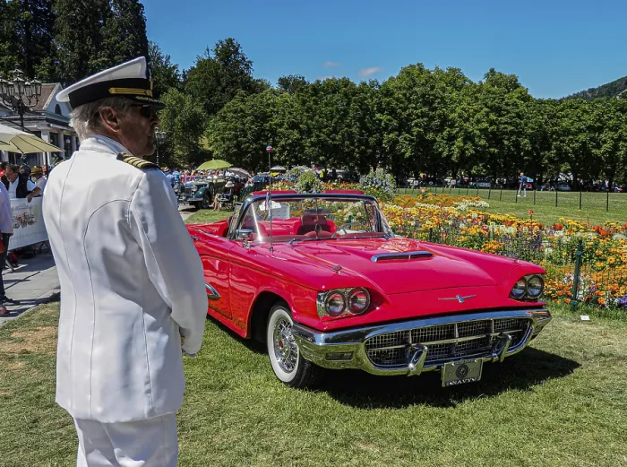 Framed Print : Red Ford Thunderbird, classic car meeting Framed Print : Red Ford Thunderbird, classic car meeting