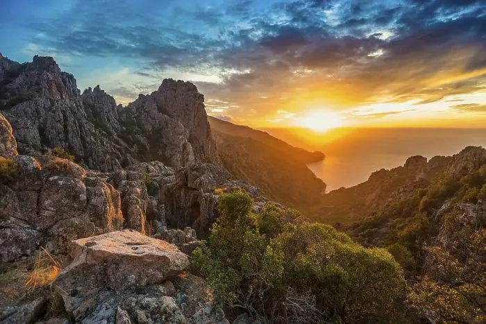 Framed Print : Red granite rocks, Tafoni, Calanches de Piana Framed Print : Red granite rocks, Tafoni, Calanches de Piana