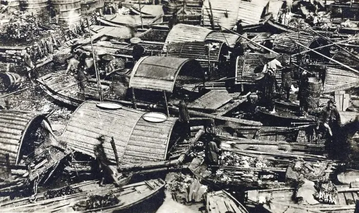 Framed Print : Reed Boats in Canton in the Harbour Framed Print : Reed Boats in Canton in the Harbour