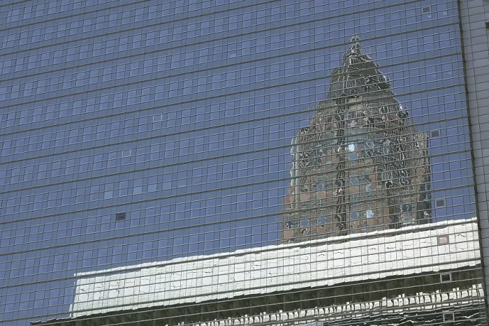 Framed Print : Reflection in Frankfurt