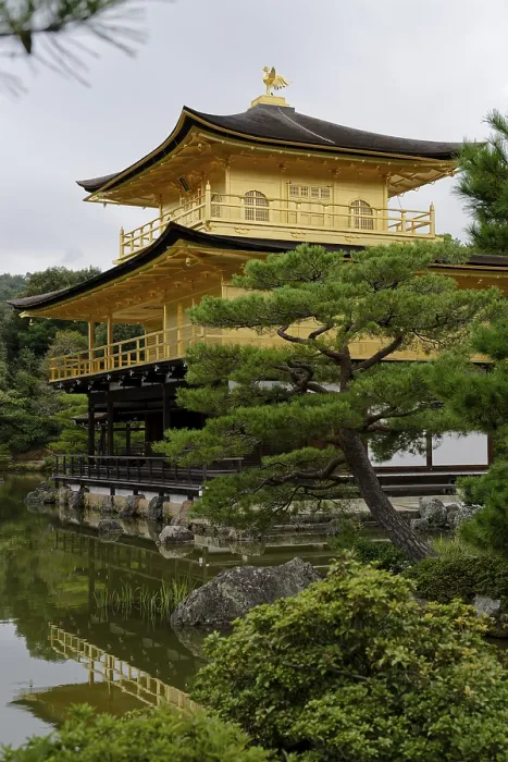 Framed Print : Reflection, Rokuon-ji Kinkaku (Golden Pavilion)