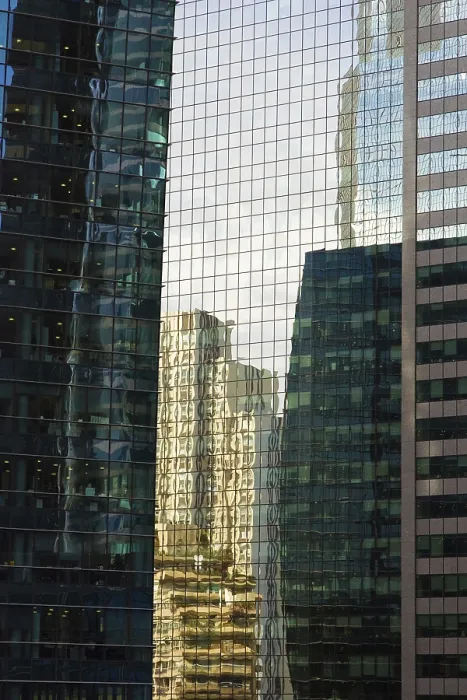 Framed Print : Reflections on skyscrapers