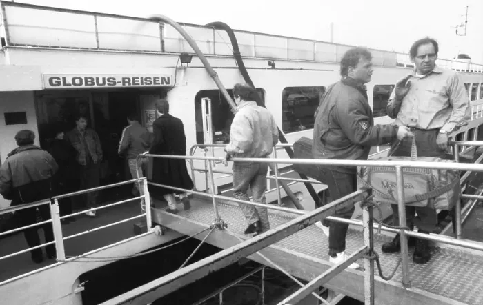 Framed Print : The refugees in 1990 were the resettlers from the territory of the GDR who arrived in large streams