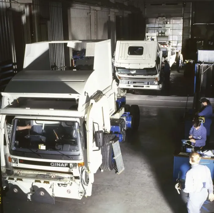 Framed Print : The refuse collection vehicles
