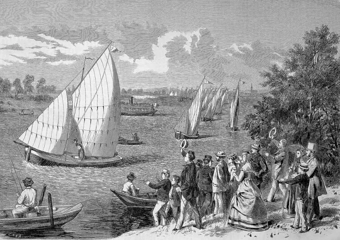 Framed Print : Regatta, boat race, sailing boats on the Wannsee in Berlin