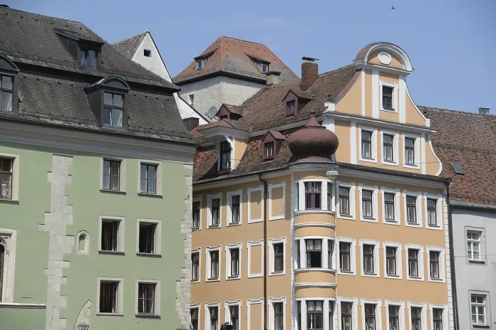 Framed Print : Regensburg, buildings, architecture
