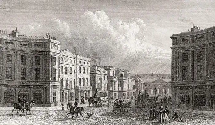 Framed Print : Regent Street, seen from Piccadilly Circus Framed Print : Regent Street, seen from Piccadilly Circus