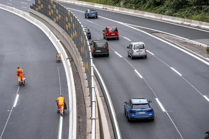Framed Print : Rehabilitation of the A52 motorway near Essen
