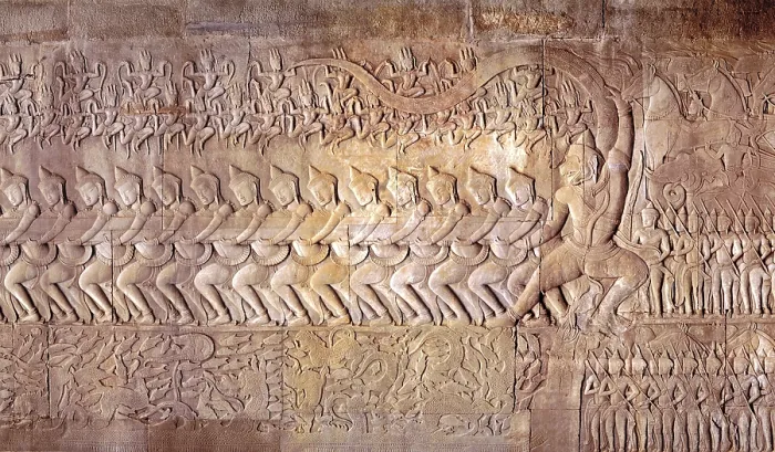 Framed Print : Relief, Angkor Wat, Angkor, Siem Reap