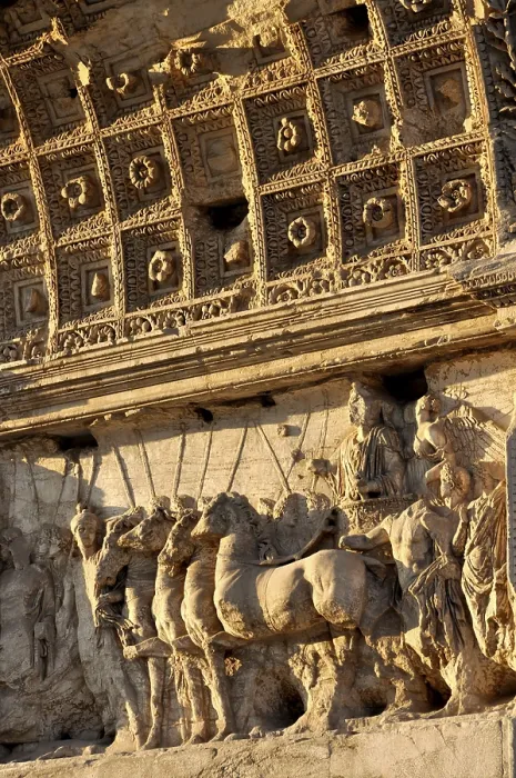 Framed Print : Relief on the Arch of Titus, Forum Romanum