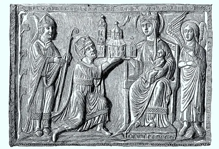 Framed Print : Relief image in gilded copper of the shrines with the bones of Charlemagne in the Aachen Cathedral Church Framed Print : Relief image in gilded copper of the shrines with the bones of Charlemagne in the Aachen Cathedral Church