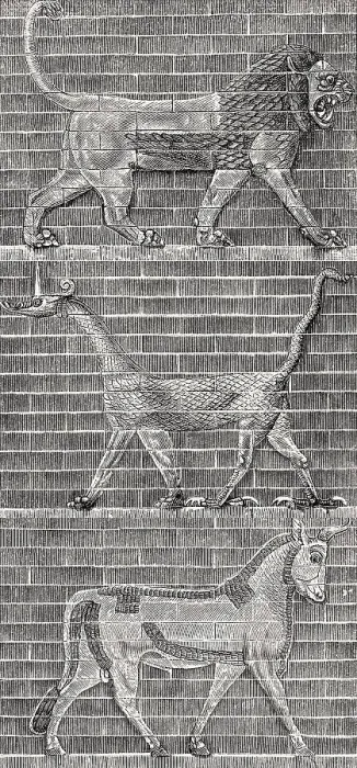 Framed Print : Detail of a relief from the reconstruction of the Ishtar Gate Framed Print : Detail of a relief from the reconstruction of the Ishtar Gate