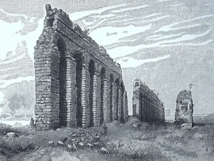 Framed Print : Remains of a Roman aqueduct in the Campagna Framed Print : Remains of a Roman aqueduct in the Campagna