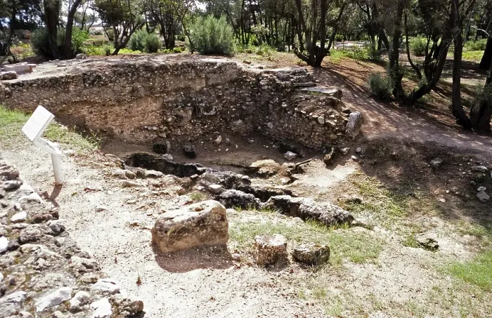 Framed Print : Remains of Roman water channels in Carthage, Tunis, Tunisia in 1998
