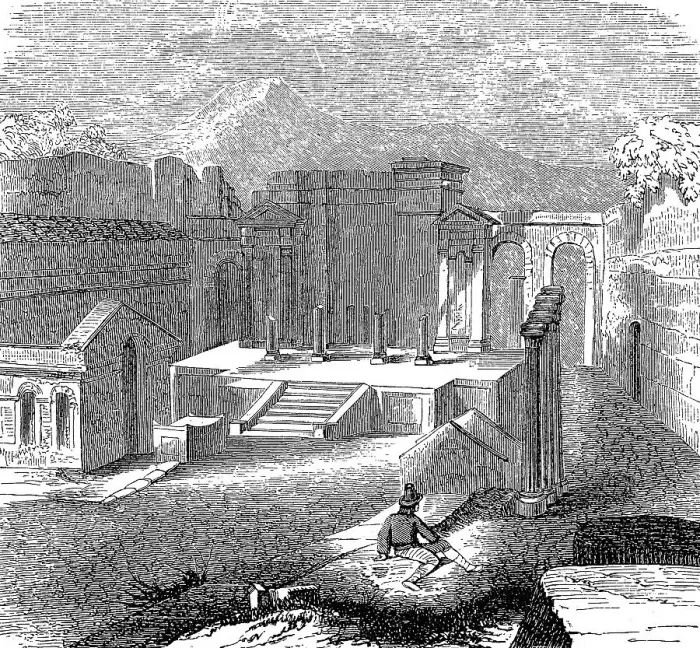 Framed Print : The Remains of the Temple of Isis in Pompeii Framed Print : The Remains of the Temple of Isis in Pompeii