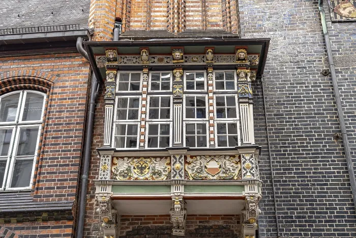 Framed Print : Renaissance bay of Lubeck Town Hall
