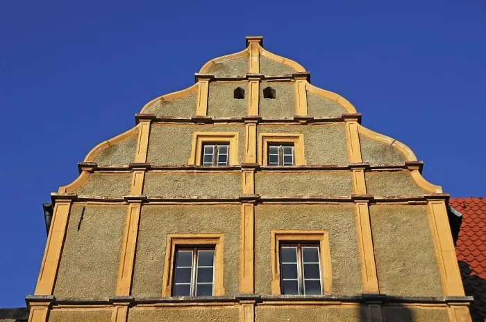 Framed Print : Renaissance gable around 1600 from the castle