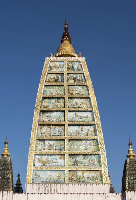 Framed Print : Replica of Mahabodhi Temple at Shwedagon Pagoda