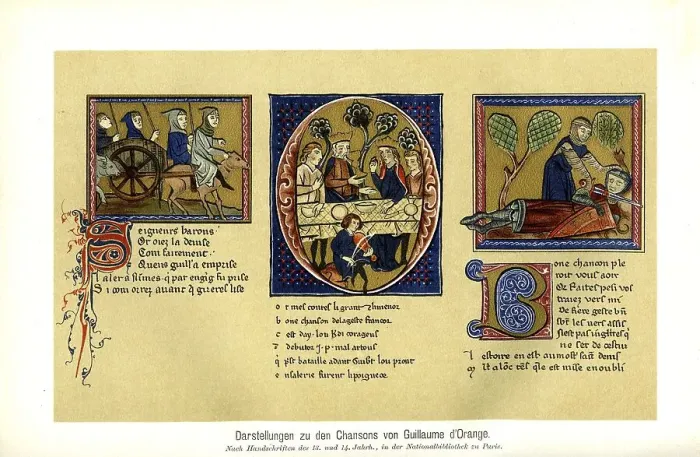 Framed Print : Representations on the chansons of Guillaume d'Orange Framed Print : Representations on the chansons of Guillaume d'Orange