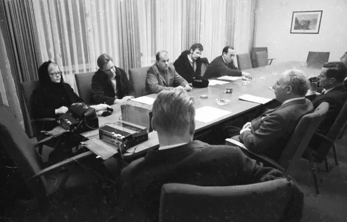 Framed Print : Representatives of the DKP-affiliated SDAJ (Socialist German Workers Youth)