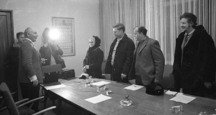Framed Print : Representatives of the DKP-affiliated SDAJ (Socialist German Workers Youth)