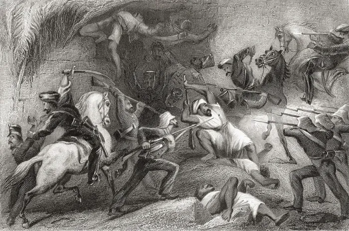 Framed Print : Repulse of sortie from Delhi, India, Asia Framed Print : Repulse of sortie from Delhi, India, Asia