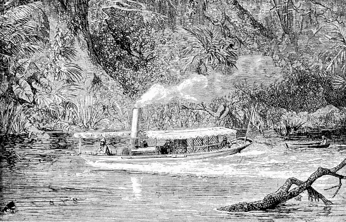 Framed Print : Research trip on a river in New Guinea Framed Print : Research trip on a river in New Guinea