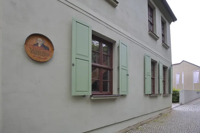 Framed Print : Residence of Samuel Hahnemann, founder of homeopathy
