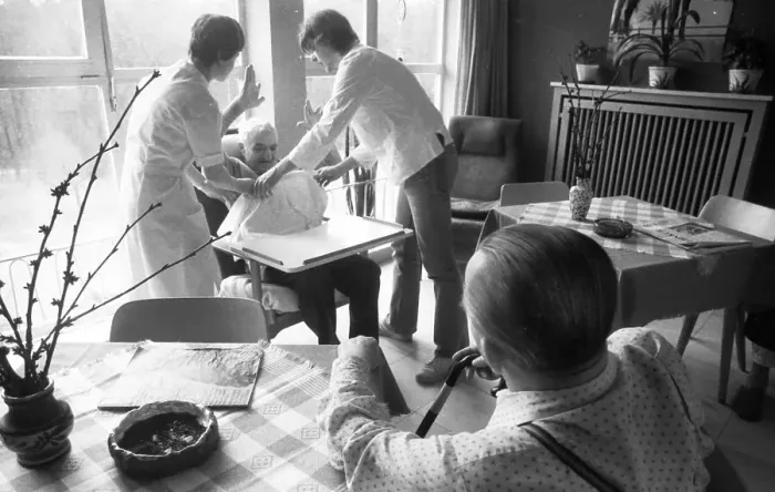 Framed Print : Resident and operation of an old people's home of the AWO (Arbeiterwohlfahrt) on 07 Framed Print : Resident and operation of an old people's home of the AWO (Arbeiterwohlfahrt) on 07