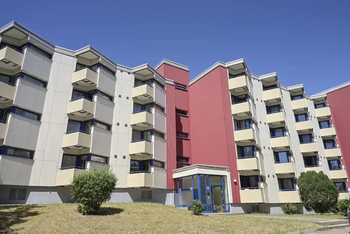 Framed Print : Residential building, Plattenbau Framed Print : Residential building, Plattenbau