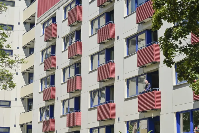 Framed Print : Residential building, Plattenbau