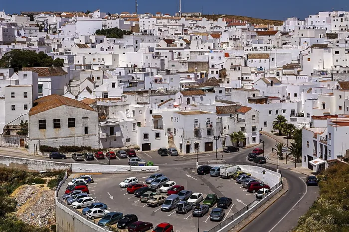 Framed Print : Residential buildings in the old town