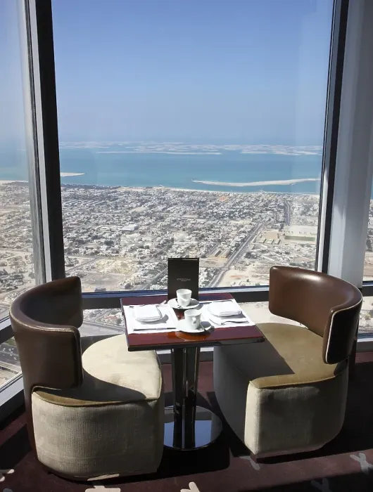 Framed Print : Restaurant Atmosphere, the highest restaurant in the world