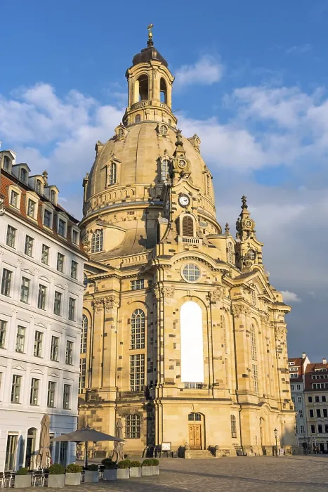 Framed Print : The restored Church of Our Lady in Dresden