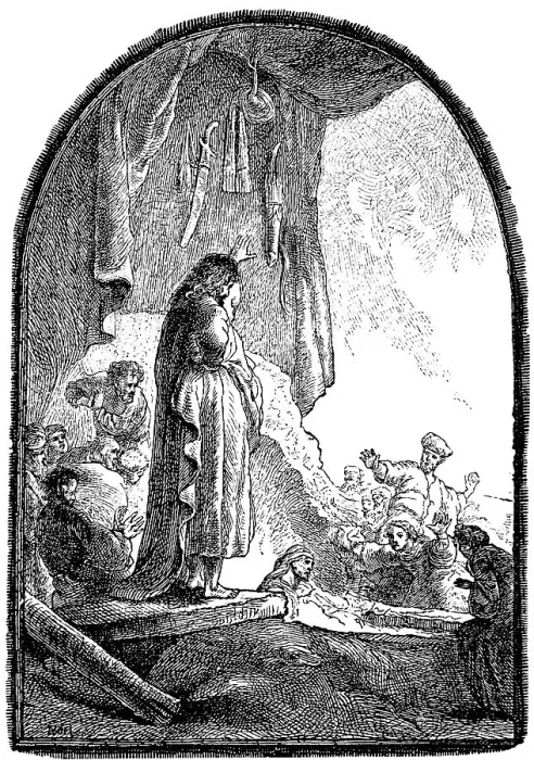 Framed Print : Resurrection of Lazarus, after Rembrandt van Rijn