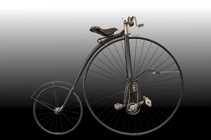 Framed Print : Retro vintage penny-farthing nostalgic bicycle in an intresting shape Framed Print : Retro vintage penny-farthing nostalgic bicycle in an intresting shape