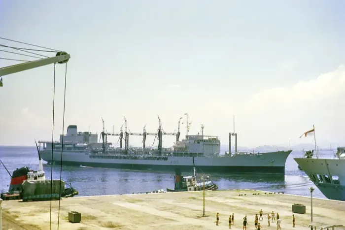 Framed Print : RFA Olwen A122 fast fleet tanker, Royal Navy, slide dated April 1972