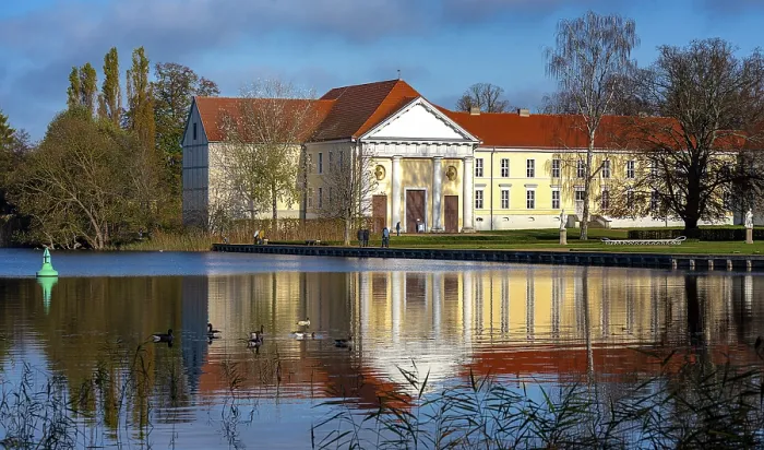 Framed Print : Rheinsberg Castle on Lake Grienerick Framed Print : Rheinsberg Castle on Lake Grienerick