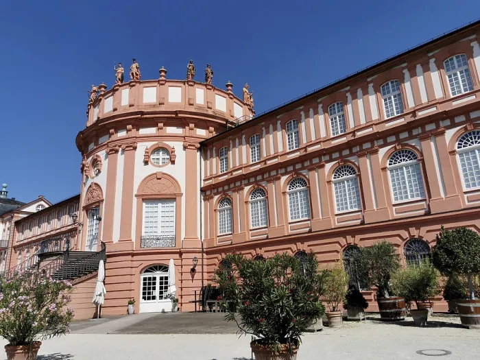 Framed Print : Rhine side of Biebrich Palace, former residence of the Princes of Nassau-Usingen in Wiesbaden-Biebrich