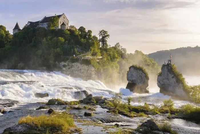 Framed Print : Rhine Falls with Laufen Castle
