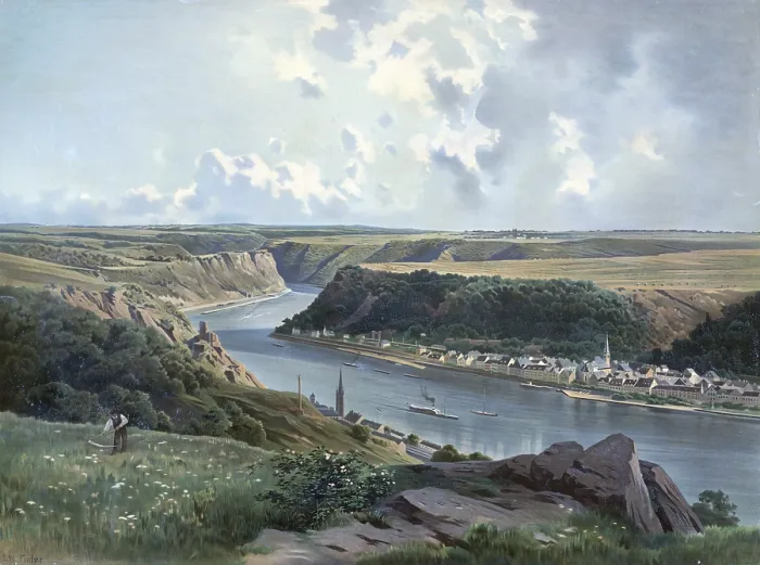 Framed Print : The Rhine near St. Goar, Rhineland-Palatinate