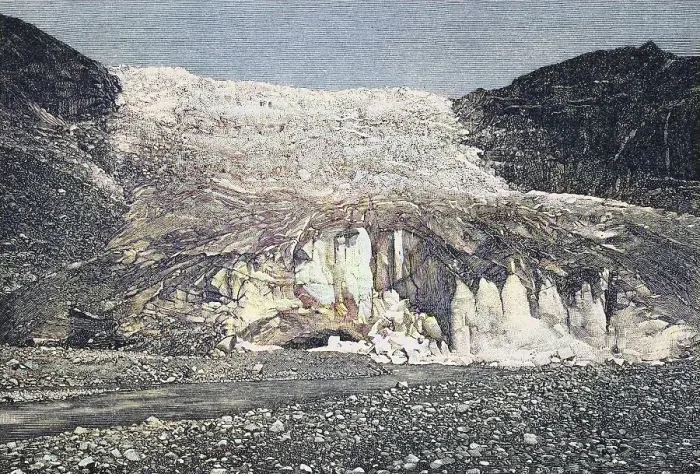 Framed Print : The Rhone Glacier, Rhonegletscher